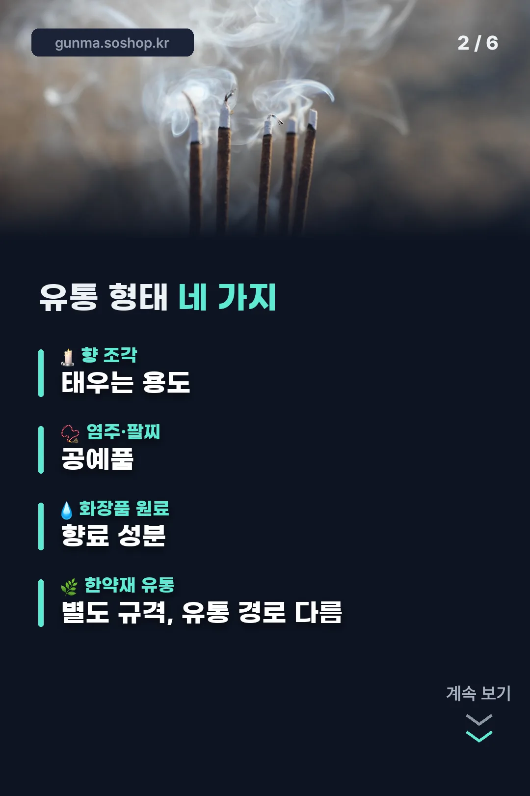 침향 유통 형태 네 가지