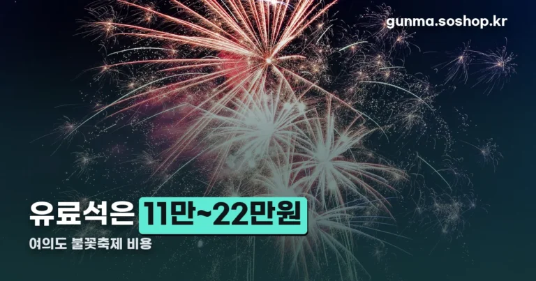 여의도 불꽃축제 비용 정리 썸네일