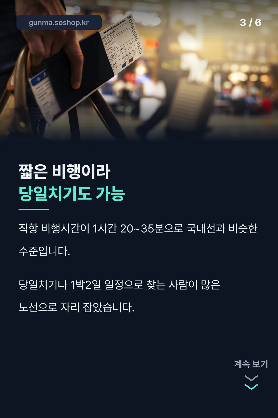 짧은 비행 당일치기