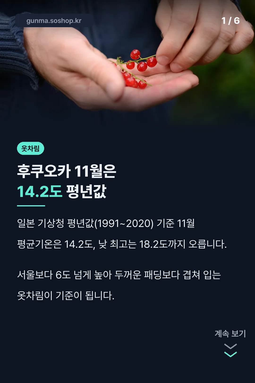 후쿠오카 11월 옷차림 결론 카드