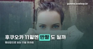 후쿠오카 11월 옷차림 — 평년기온 14.2도, 서울보다 6.7도 높습니다